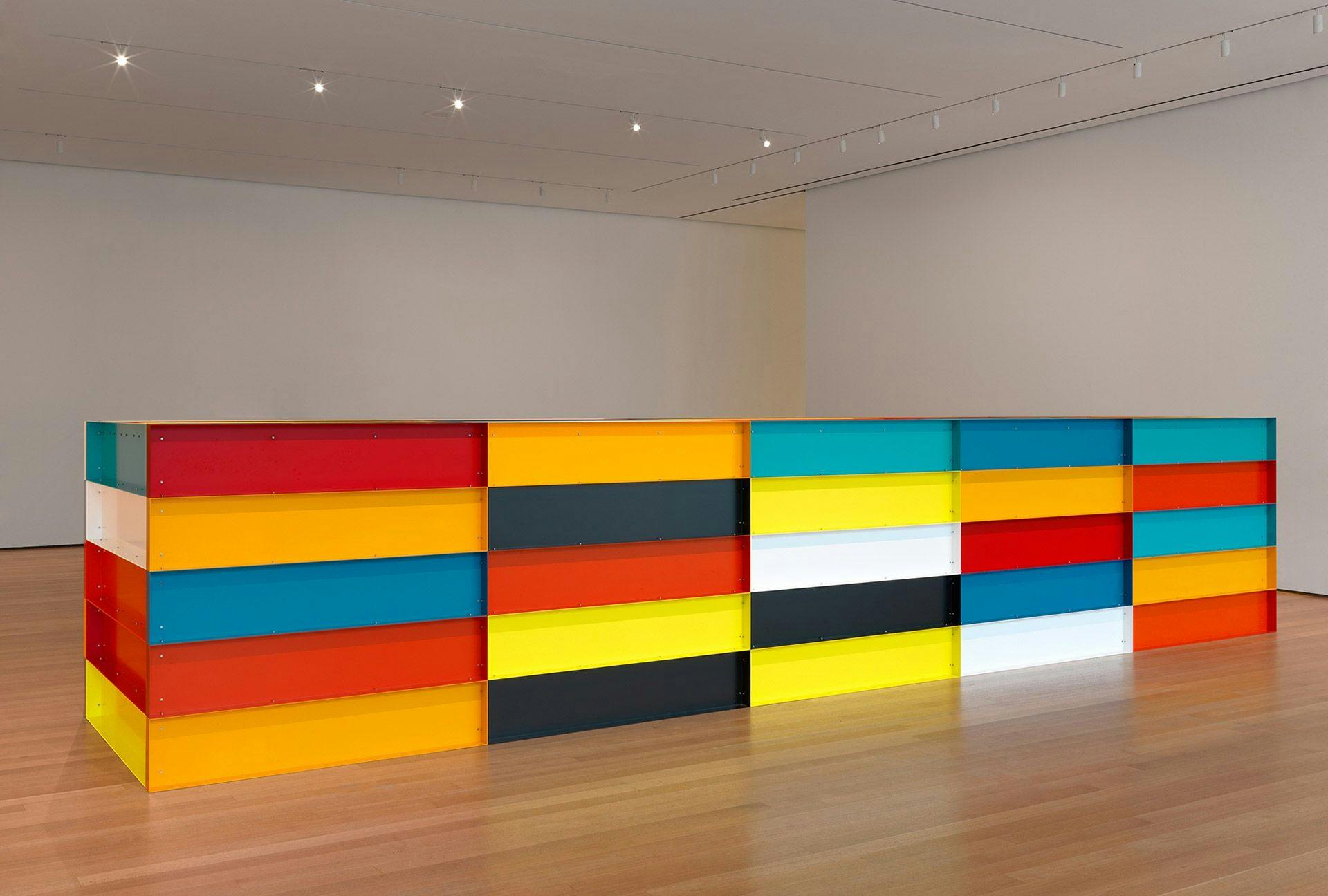 An untitled sculpture by Donald Judd, dated 1991.